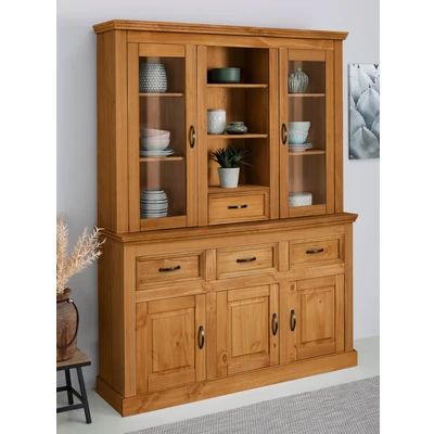 Abbildung von Home affaire Buffet &quot;Selma&quot;, aus massivem Kiefernholz, mit Griffen antikisiertem Metall