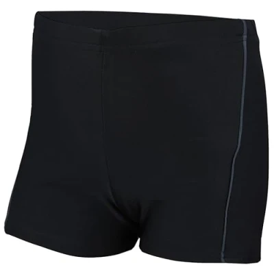 Abbildung von Aquarti Badehose mit Motiv Schwimmhose Jungen Enganliegend, Badehosen für Schnell Trocknend, Farbe: 022 Schwarz/Grau, Größe: 158