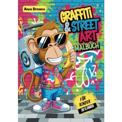 Abbildung von Graffiti &amp; Street Art Malbuch für Kinder ab 10 Jahren: Über 50 Motive zum Ausmalen und Entspannen Kreatives Ausmalbuch Mädchen Jungen