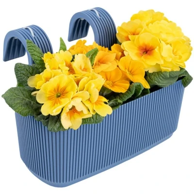 Abbildung von KONZEPT Blumentopf Blumenkasten Balkon mit Halterung 21x29x19cm Balkonkasten