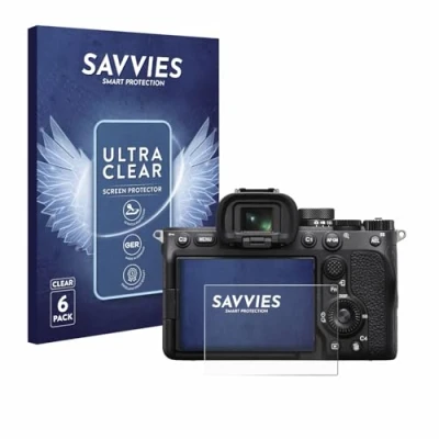 Abbildung von Savvies 6 Stück Schutzfolie für Sony Alpha 7 IV Displayschutz Folie Ultra Transparent