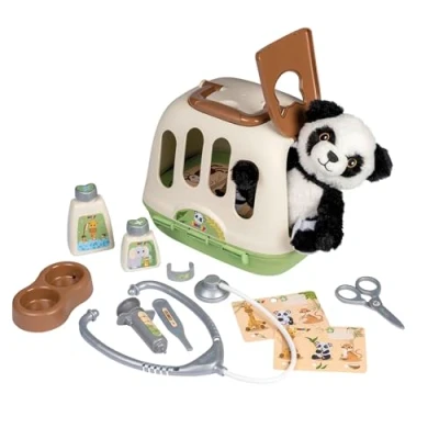 Abbildung von Smoby Spielzeug Arztkoffer Tierarzt Spielset im Koffer + Panda, Made in Europe
