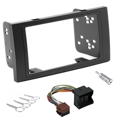 Abbildung von Sound way 2 DIN Autoradio RadioRahmen RadioBlende, ISO Kabel, Schlüssel, Antenneadapter kompatibel mit Ford