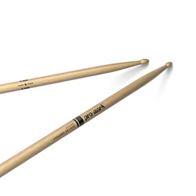 Abbildung von ProMark Drumsticks Schlagzeug Sticks Schlagzeugsticks Klassischer Vorwärts Hickory 5A Long Drum Wood for Adults &amp; Youth Ovale Holzspitze 1 Paar