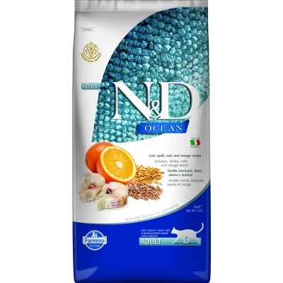 Abbildung von N&amp;D OCEAN CAT LG Adult Kabeljau &amp; Orange varianten 5 kg