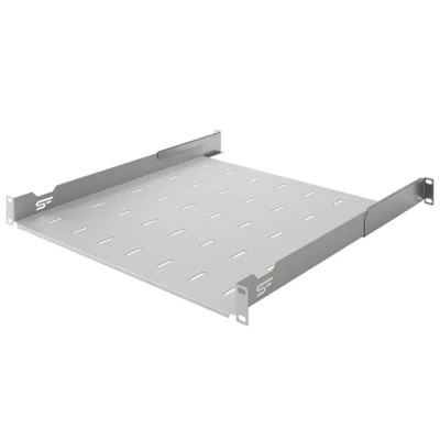 Abbildung von Stalflex Server Fachboden 19 Zoll 1U 450mm Serverschrank Hergestellt aus Hochbelastbarer Stahl Universelles Einstellbar Belüftetes Rackmontage Kragarmtablett