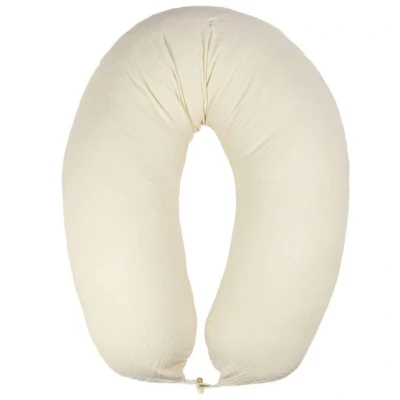 Abbildung von SEI Design Stillkissen Seitenschläferkissen XXL Babynest Baby Erstausstattung Neugeborene, Schwangerschaftskissen mit Bezug, Bezug aus Musselin BIO Baumwolle