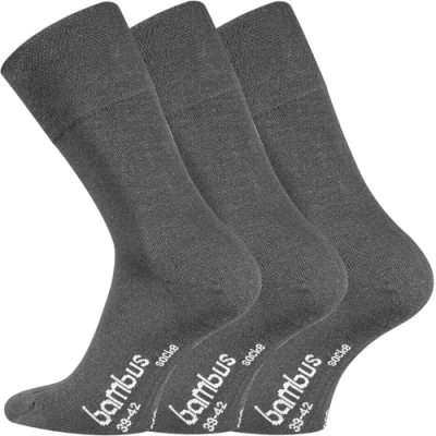 Abbildung von TippTexx 24 6 Paar seidige Bambus Socken, Geruchs Killer mit Anti Loch Garantie (as3, numeric, numeric_39, numeric_42, regular, Anthrazit)