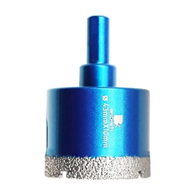Abbildung von Diamant Trockenbohrer Fliesenbohrer 43mm BRSCHNITT Bohrkrone Lochsäge für Keramik, Granit, Porzellan, Fliesen, Feinsteinzeug, Mauerwerk, Marmor.
