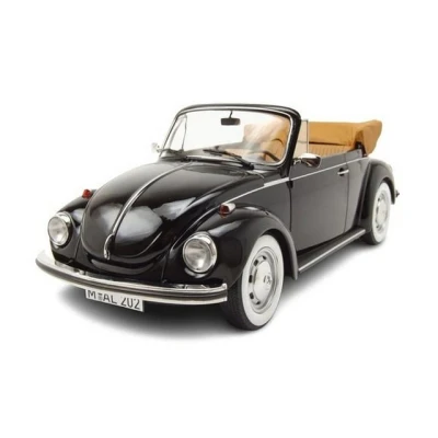 Abbildung von Norev Modellauto VW 1303 Käfer Cabrio 1972 schwarz, Maßstab 1:18