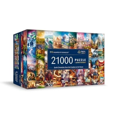 Abbildung von Trefl Prime Puzzle UFT, Earth Chronicles: from The Creation to Future 21000 Elemente, Riesengroßes Puzzle, Großes Spiel, Dickster Karton, für Erwachsene und Kinder ab 12 Jahren