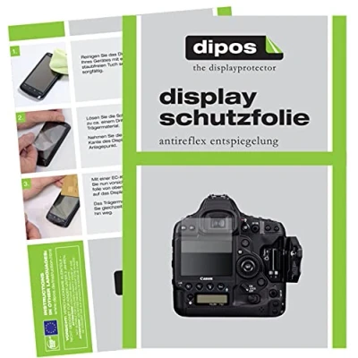 Abbildung von dipos I Schutzfolie matt kompatibel mit Canon EOS 1DX Mark II Displayschutz Folie