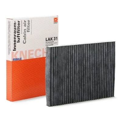 Abbildung von MAHLE ORIGINAL LAK 31 Innenraumfilter Aktivkohlefilter 284,0 206 24,0 VOLKSWAGEN: GOLF 3, Polo III Schrägheck, Vento, SEAT: Arosa, Leon I Schrägheck