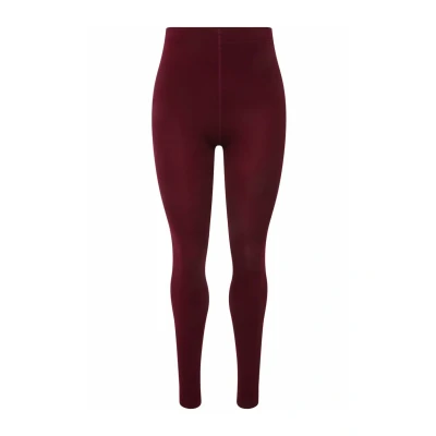 Abbildung von Ulla Popken Damen Thermo Strumpfleggings, Flauschiges Futter Strumpfhose, Bordeauxrot, 42 44