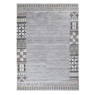 Abbildung von Teppich aus 100% Schurwolle (IWS); handgetuftet Größe: 70 x 140 cm; Farbe: Natur Grau THEKO die markenteppiche Royal