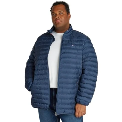 Abbildung von Tommy Hilfiger Packable Recycled Jacket Übergangsjacke, Herren, Größe: 3XL, Aegean sea