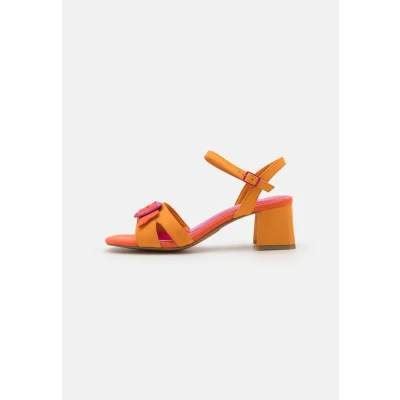 Abbildung von MARCO TOZZI Damen Sandalen mit Absatz Schnalle Bequem, Mehrfarbig (Mango Comb), 40 EU