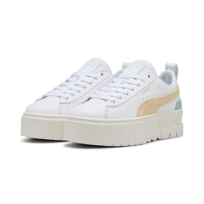 Abbildung von Puma Mayze Sneaker low, Damen, Größe: 38, White/modern mint Leder und lederimitat