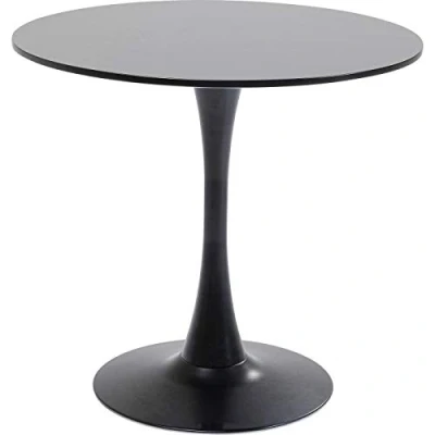 Abbildung von Kare Design Tisch Schickeria, Schwarz, 80cm Durchmesser, Matte Farbe, Platz für 4 Personen, moderner runder Esszimmertisch, Tischmöbel Wohnzimmer, 74x80x80 cm (H/B/T)