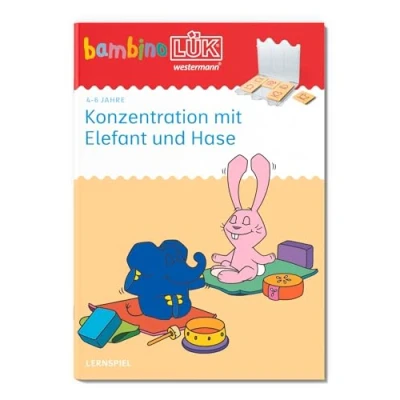 Abbildung von bambinoLÜK: Kindergarten/Vorschule Konzentration mit Elefant und Hase (bambinoLÜK Übungshefte: Vorschule)