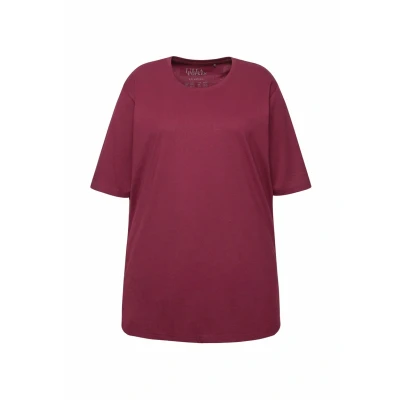 Abbildung von Ulla Popken PLUS SIZE TEE Tshirt basic, Damen, Größe: 50/52, Dark berry
