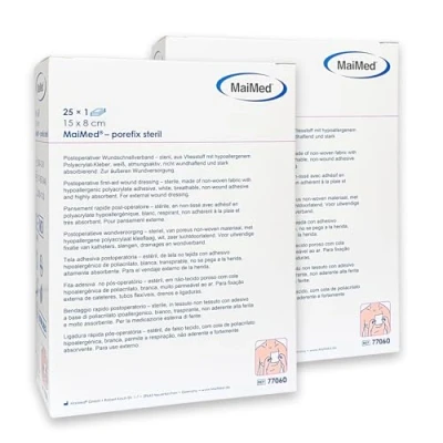 Abbildung von 50 Stück Wundpflaster steril 15x10 steriler Wundverband Pflaster sensitiv Wundauflage nicht haftend 10x5 cm Saugstark &amp; Hautfreundlich Akute Wundversorgung und postoperatives