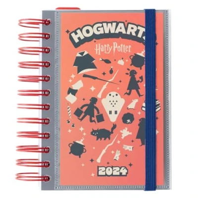 Abbildung von Grupo Erik Harry Potter Kalender 2024 Buchkalender Terminplaner Tagesansicht Planer 11,4x16 cm Terminkalender Jahreskalender Buch