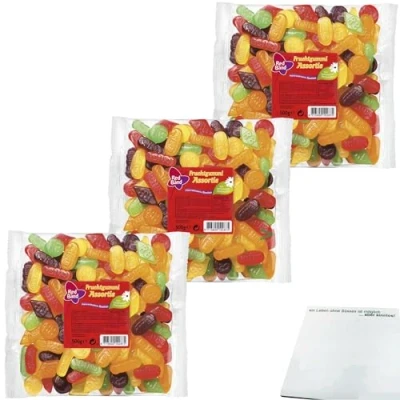 Abbildung von Red Band Fruchtgummi Assortie 3er Pack (3x500g Beutel) + usy Block