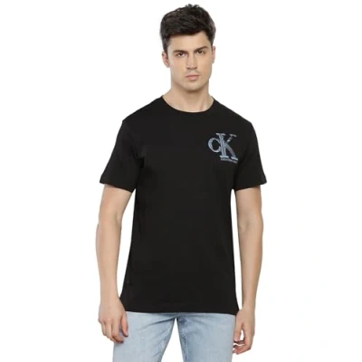 Abbildung von Calvin Klein Jeans META Monogram Tshirt print, Herren, Größe: Medium, Ck black