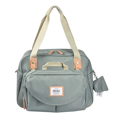 Abbildung von Béaba Unisex Kinder Borsone Per Pannolini Genève Ii, Modulabile, Davvero Capiente, Scomparti Multipli, Taschino An Wickeltasche Genf, Salbeigrün