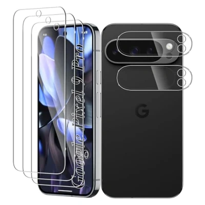 Abbildung von FWKDWHPH [3+2 Stück Temperglas Schutzfolie für Google Pixel 9 Pro Panzerglas und Kamera Schutzfolie,9H Härte,kratzfest,blasenfrei,HD Displayschutz