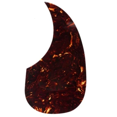Abbildung von Musiclily Übergroße Teardrop Schlagbrett Selbstklebender Pickguard für Martin D28 Style Akustikgitarre, Tortoise Shell