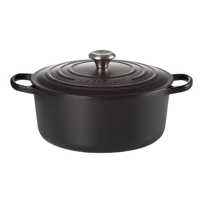 Abbildung von Le Creuset Signature Runder Bräter 28 cm Mattschwarz