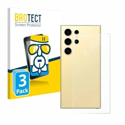 Abbildung von BROTECT Schutzglas für Samsung Galaxy S24 Ultra (Rückseite) (3 Stück) Schutzfolie Panzer Folie Glas [Extrem Kratzfest 9H, Anti Fingerprint,