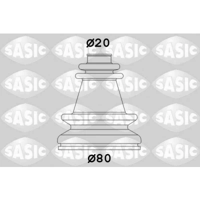 Abbildung von SASIC 4003454 Achsmanschette Vorderachse, Hinterachse RENAULT: TWINGO 1, MEGANE CLIO 1