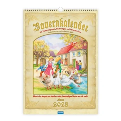 Abbildung von Trötsch Großbildkalender Bauernkalender 2025 mit Wetterprognosen Bauernregeln und Ferienterminen: Wandkalender