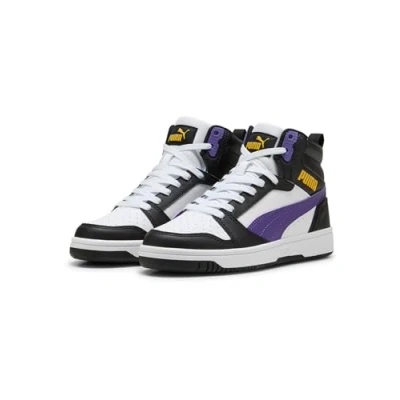 Abbildung von Puma Rebound V6 MID JR Sneaker high für Kinder, Größe: 38, White/team violet/black Schuhe