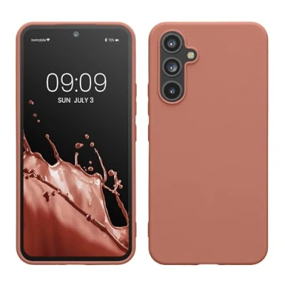 Abbildung von kwmobile Hülle kompatibel mit Samsung Galaxy A54 5G TPU Silikon Handyhülle Schutzhülle stoßabsorbierend flexibel Case in Winter Rose