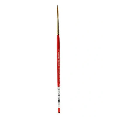 Abbildung von Winsor &amp; Newton 5183702 Sceptre Gold II Künstler Aquarellpinsel mit hoher Farbtragekapazitat exzellenter Sprungkraft, Serie 303 Takelage Pinsel, kurzer Stiel, Nr.2 1,8mm