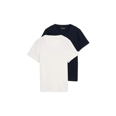 Abbildung von TOM TAILOR T Shirt, (Packung, 2 tlg.), mit Logo Schriftzug