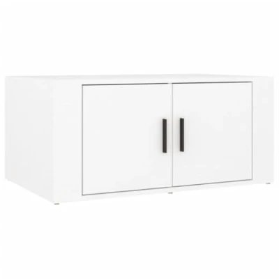 Abbildung von vidaXL Couchtisch mit Stauraum Beistelltisch Wohnzimmertisch Sofatisch Teetisch Kaffeetisch Tisch Wohnzimmer Weiß 80x50x36cm Holzwerkstoff