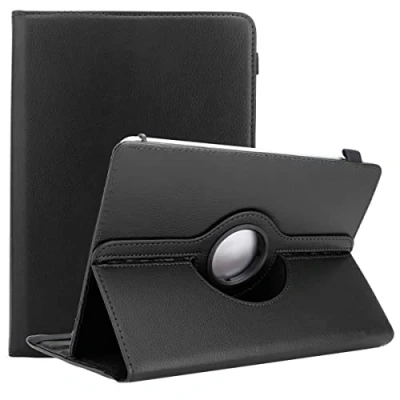 Abbildung von Cadorabo Hülle kompatibel mit Lenovo Yoga Tab 3 Plus (10.1 Zoll) Tablethülle 360 Design aus Kunst Leder Flip Klappbare Magnetische Cover für Tasche in Schwarz