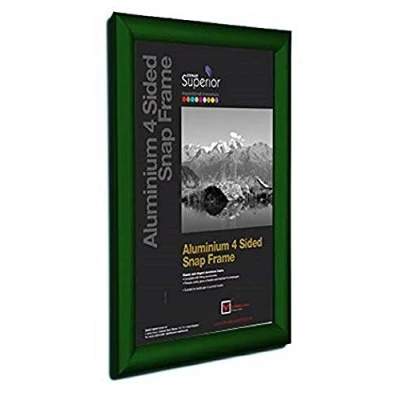 Abbildung von Seco Schnapprahmen, A2, Aluminium, 4 seitig, 25 mm, Aluminium Grün