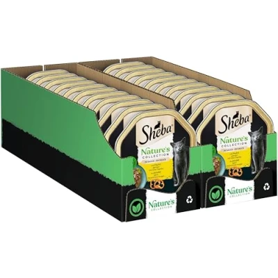 Abbildung von SHEBA Schale Nassfutter für Katzen Nature’s Collection in Sauce mit Huhn 2 x 11 85g