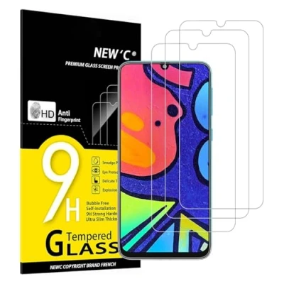 Abbildung von NEW&#039;C 3 Stück, Panzer Schutz Glas für Samsung Galaxy F41, Frei von Kratzern, 9H Härte, HD Displayschutzfolie, 0.33mm Ultra klar, Ultrabeständig