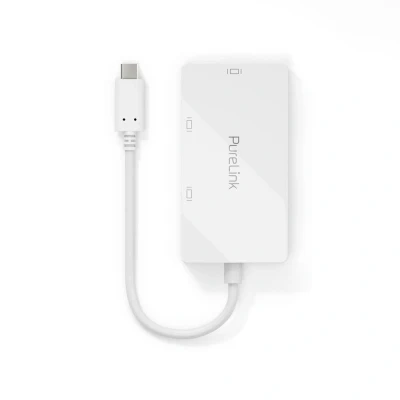 Abbildung von PureLink IS240 USB C auf Multiport Adapter iSerie 0,10m, weiß