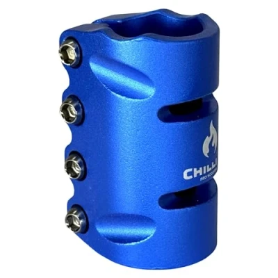 Abbildung von Chilli Pro Scooter Stunt SCS 3 Bolt Compression Lenker/Gabel Klemme I Tret Roller für Lenker ohne Klemmschlitz Bar Clamp (31,8 Blau)