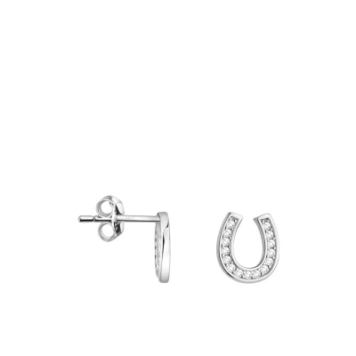 Abbildung von Sofia Milani Horseshoe Ohrringe, Damen, Größe: One Size, Silver coloured