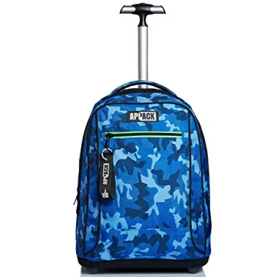 Abbildung von Appack Trolley Yuzer, blau, 2 in 1 Schultergurte für Rucksack, Schule und Reisen