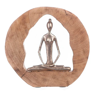 Abbildung von GILDE Dekofigur &quot;Skulptur Health, silber/natur&quot;, silberfarben/natur, Aluminium
